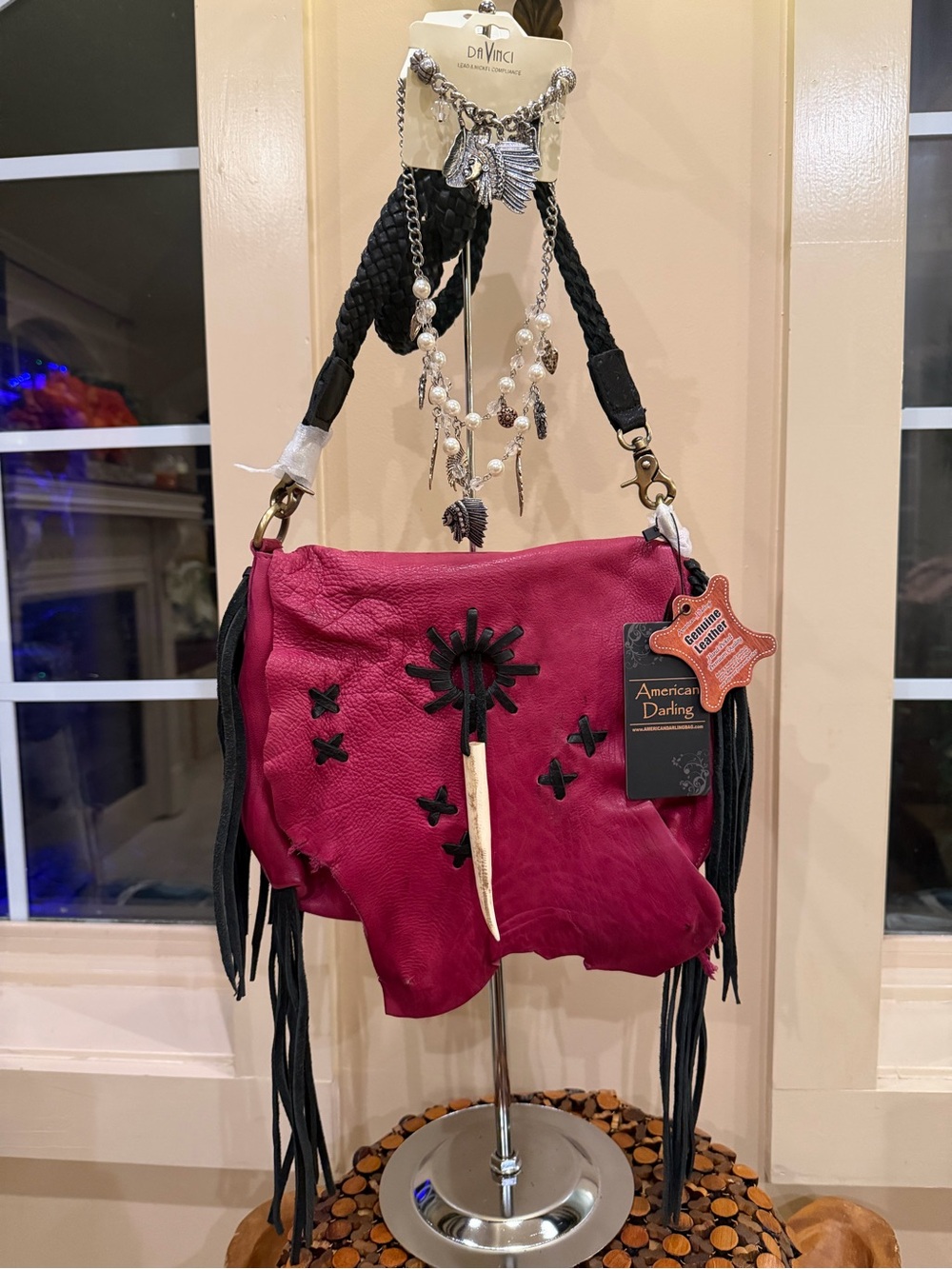 American Darling Limited Ed Leather Crossbody Shoulder Bag Native Indian Western